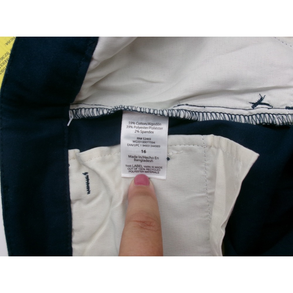 Wonder Nation Girls Navy Blue School Uniform Pants Size 16 Adjustable Waist NEW - Picture 9 of 14